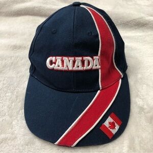 Canada Adjustable Ball Cap Navy, Red & White OS